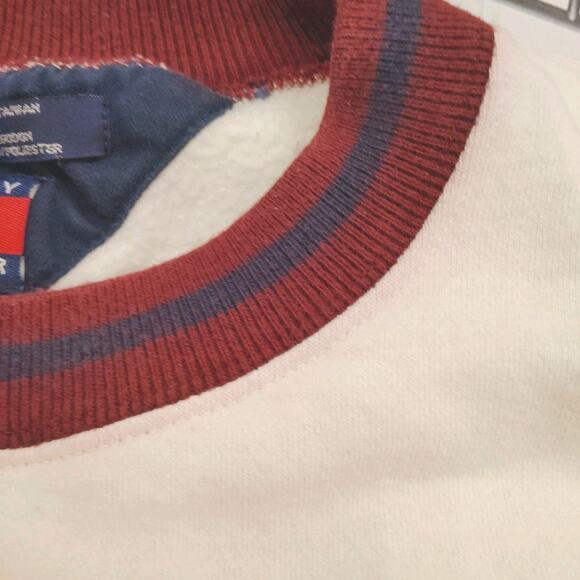 Tommy Hilfiger Sweatshirt Men's Size XL White Long Sleeve Crew Neck Pullover - Picture 9 of 10